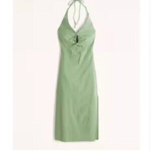 Abercrombie & Fitch Halter Keyhole Midi Dress Medium TALL NWT